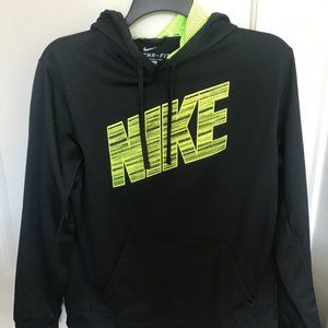 NWOT Nike Black/Light Green Therma-Fit Sweatshirt - Large